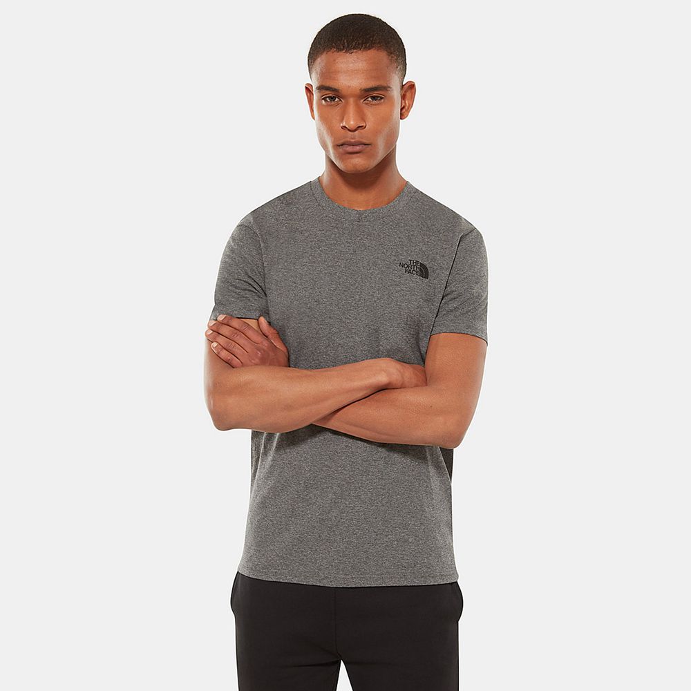 The North Face T-Shirts Mens Australia - The North Face Simple Dome Grey (IDQ-062147)